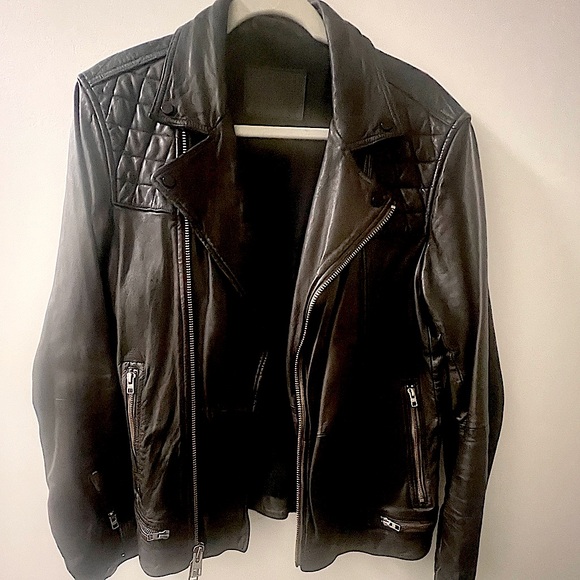 All Saints Conroy Leather Jacket
